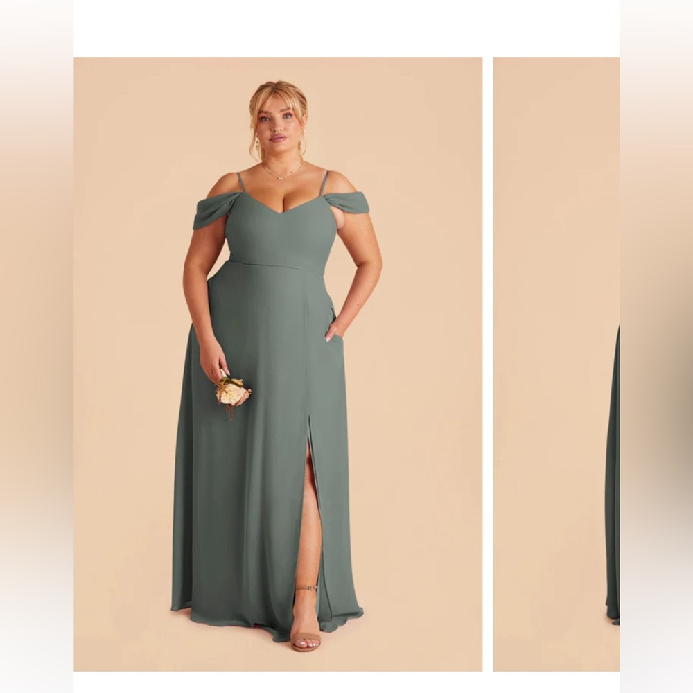 NWT Birdy Grey Devin Bridesmaid Dress in Sea Glass Chiffon